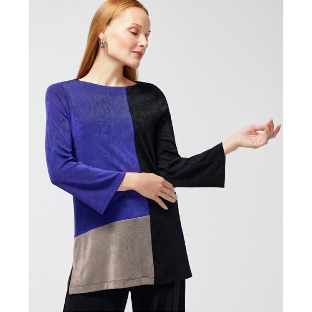 Chico’s Travelers Colorblock Tunic Size Medium nwt (4966) - Picture 1 of 7
